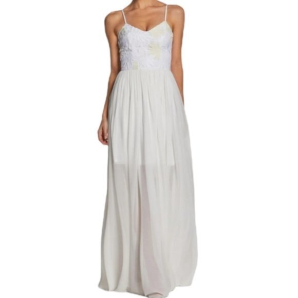 Dress the Population Dresses & Skirts - Dress the Population Asha Lace and Chiffon Gown size S NEW